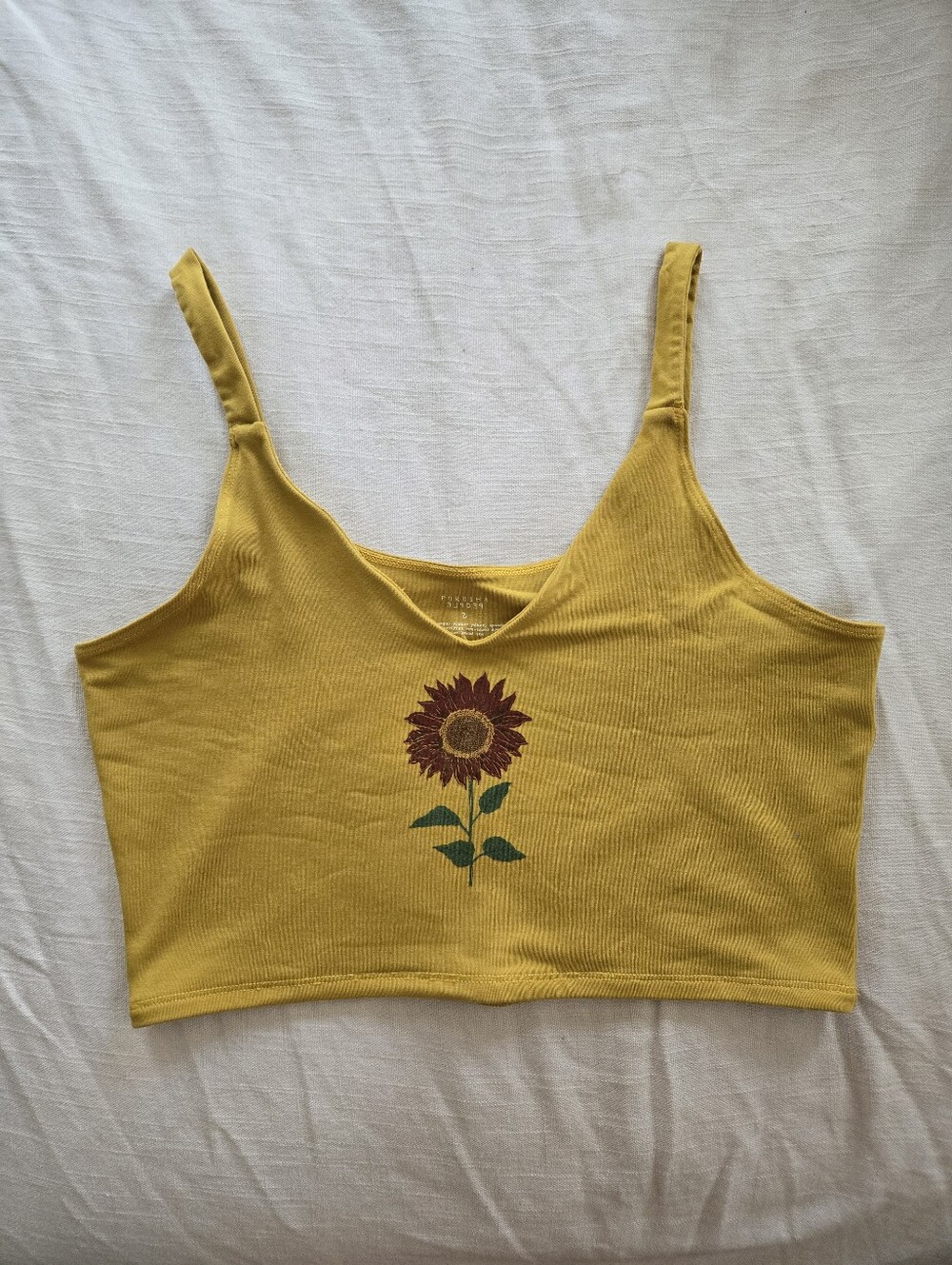 Purusha People Yellow Sunflower Bra Top, Large